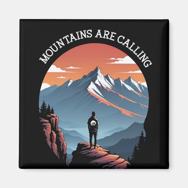 Mountains are calling magnet (Front)