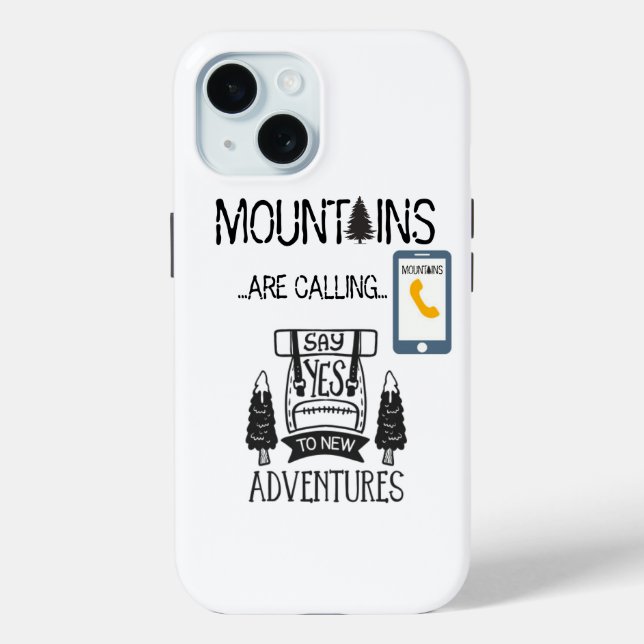 "Mountains Are Calling" | Majestic Landscape Case-Mate iPhone Case (Back)