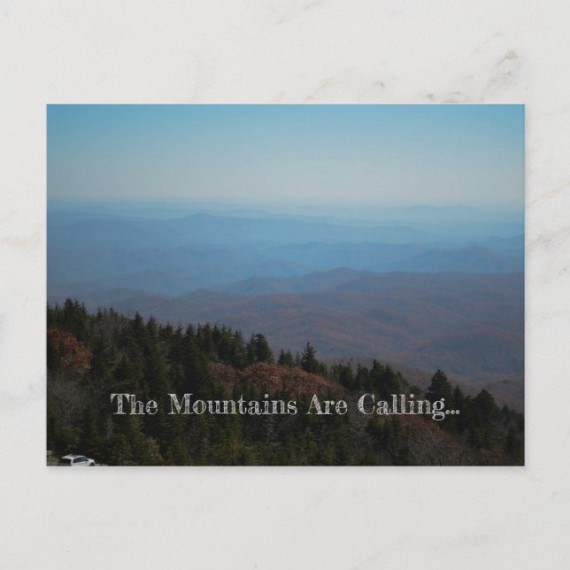Mountains Are Calling Postcard (Front)