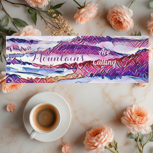 Mountains are Calling Pristine Snow Alp Meditation Yoga Mat