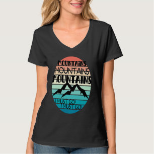 Mountains are Calling Sunsets Snow Slopes Family T-Shirt