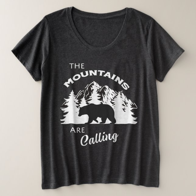 Mountains are Calling T-Shirt Plus Size T-Shirt (Design Front)