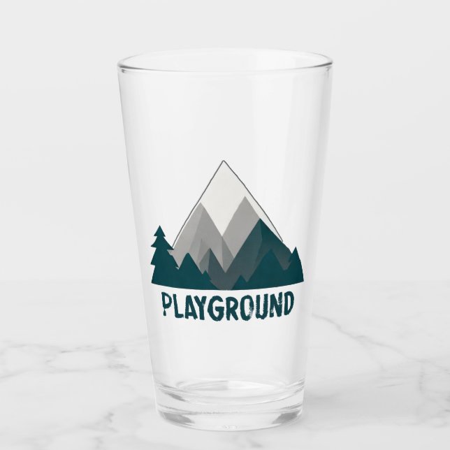Mountains Are My Playground Glass (Front)