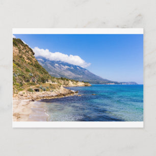 Mountains at coast  with sea in Kefalonia Greece Postcard