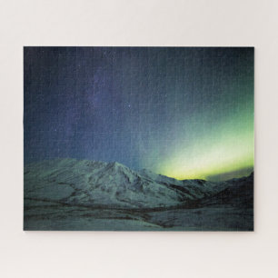 Mountains   Aurora Borealis & Milky Way Alaska Jigsaw Puzzle