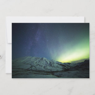 Mountains   Aurora Borealis & Milky Way Alaska Thank You Card