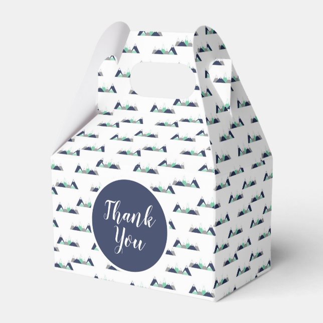 Mountains baby shower favour box (Front Side)