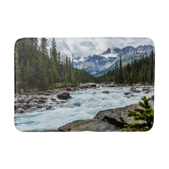 Mountains | Banff National Park Alberta, Canada Bath Mat (Front)