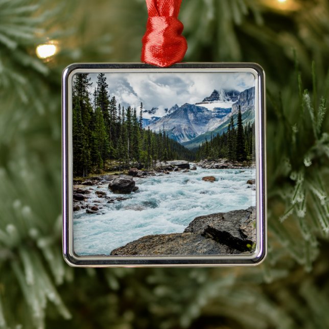 Mountains | Banff National Park Alberta, Canada Metal Tree Decoration (Tree)