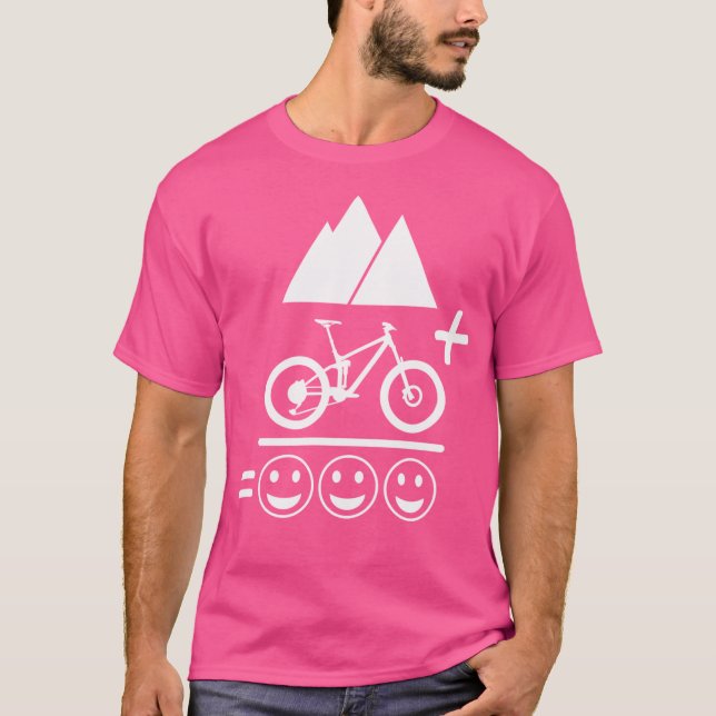 Mountains Biking Lover Mountains  Bike  Happiness  T-Shirt (Front)