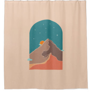 Mountains Boho Shower Curtain