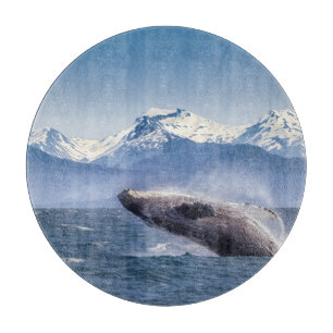 Mountains Breaching Whale Glacier Bay, Alaska Cutting Board