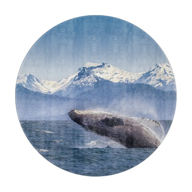 Mountains | Breaching Whale Glacier Bay, Alaska Cutting Board (Front)