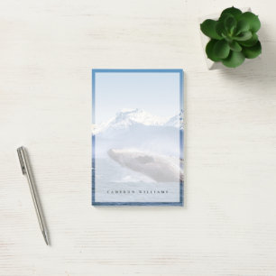 Mountains   Breaching Whale Glacier Bay, Alaska Post-it Notes