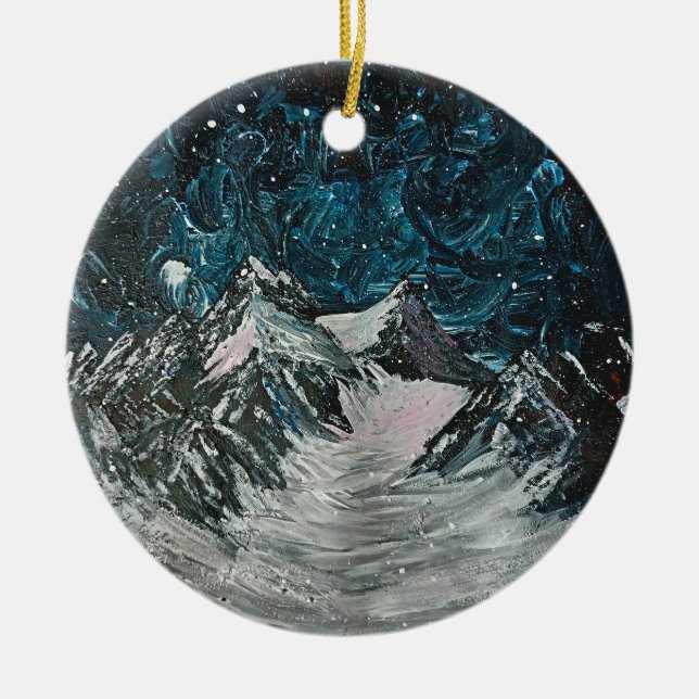 Mountains by night ornament (Front)