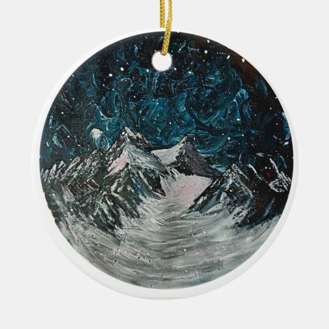 Mountains by night ornament (Front)