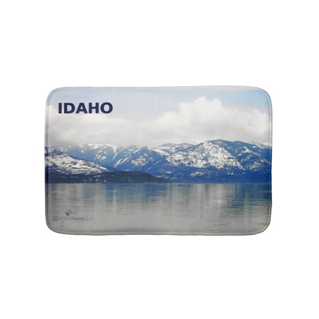 Mountains By The Lake Bath Mat (Front)