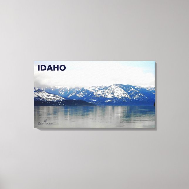 Mountains By The Lake Canvas Print (Front)
