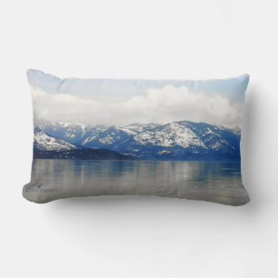 Mountains By The Lake Lumbar Cushion