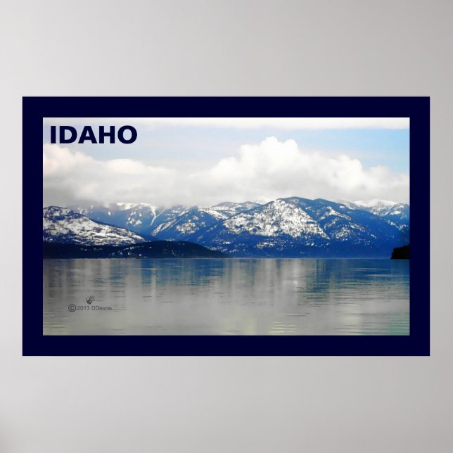 Mountains By The Lake Poster (Front)