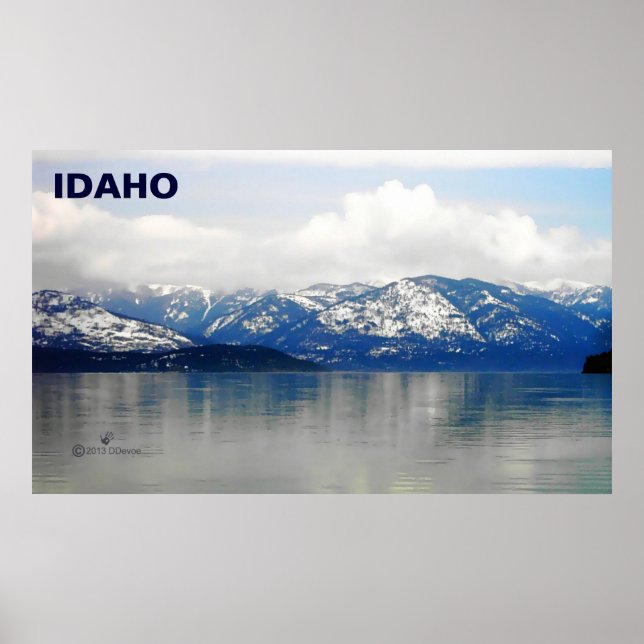 Mountains By The Lake Poster (Front)