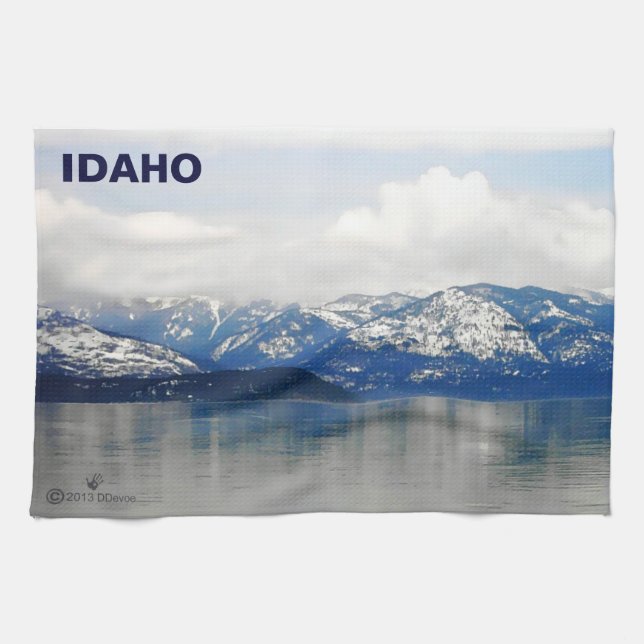 Mountains By The Lake Tea Towel (Horizontal)