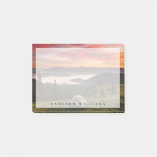Mountains Camping Foggy Sunrise Post-it Notes