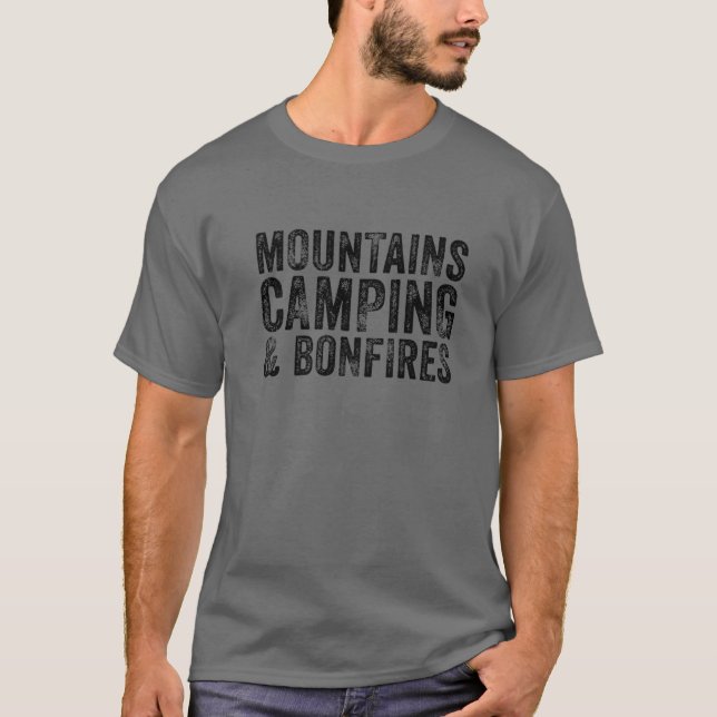 Mountains Camping T-Shirt (Front)