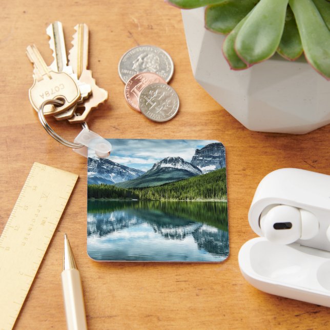 Mountains | Canadian Rockies, Alberta Canada Key Ring (Desk)