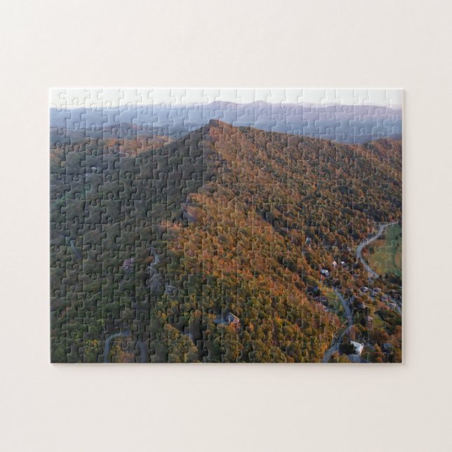 Mountains Colorful Picture Scenic Fall Sunset Jigsaw Puzzle (Horizontal)