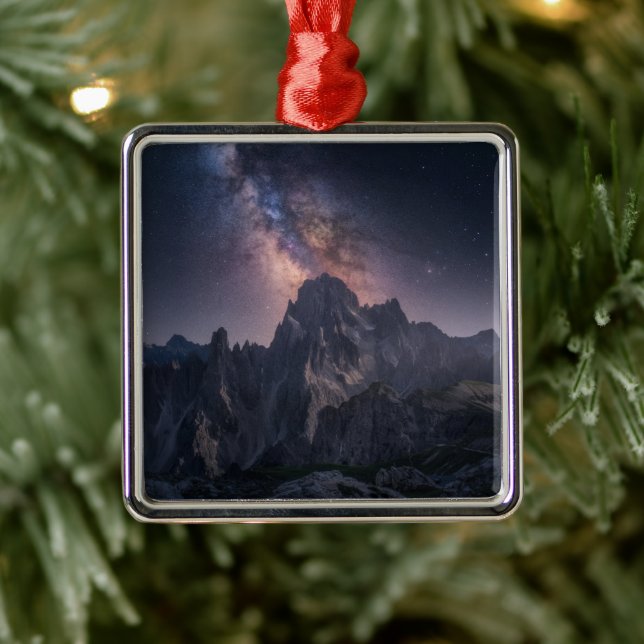 Mountains | Dolomites Mountains, Italy Metal Tree Decoration (Tree)
