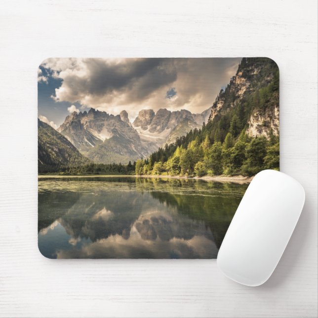 Mountains | Dürrensee Lake, Dolomites, Italy Mouse Pad (With Mouse)