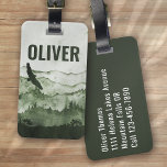 Mountains Eagle Outdoors Nature Personalised Luggage Tag<br><div class="desc">Liven up your luggage with this personalised design that's perfect for travellers</div>