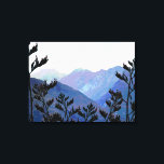 Mountains & Flaxes, New Zealand pop-art Canvas Print<br><div class="desc">New Zealand pop-art with mountains & flaxes, iconic! Nice thick boxed canvas for real WOW affect!</div>