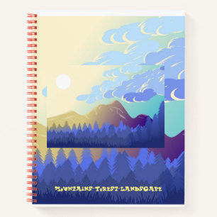 Mountains-Forest-Landscape Spiral Notebook