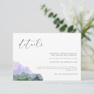 Mountains Forest Rustic Wedding Enclosure Card