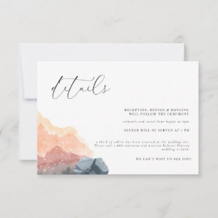 Mountains Forest Rustic Wedding Enclosure Card