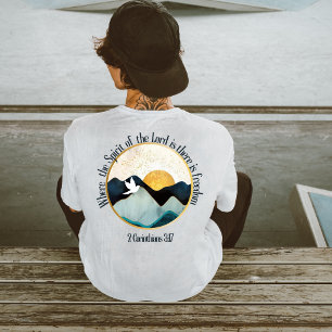 mountains freedom christian trendy bible scripture T-Shirt