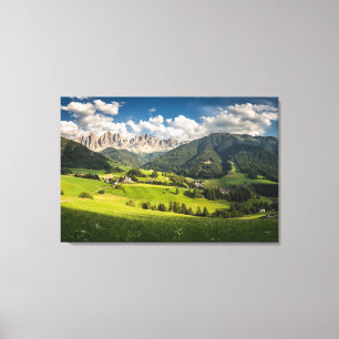 Mountains Funes Valley, Dolomites, Italy Canvas Print