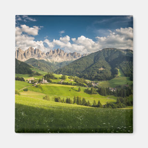 Mountains Funes Valley, Dolomites, Italy Magnet