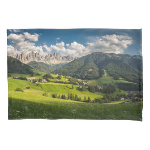Mountains Funes Valley, Dolomites, Italy Pillowcase