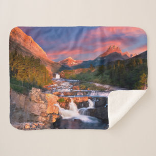 Mountains   Glacier National Park, Montana Sherpa Blanket