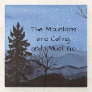 Mountains Glass Coaster