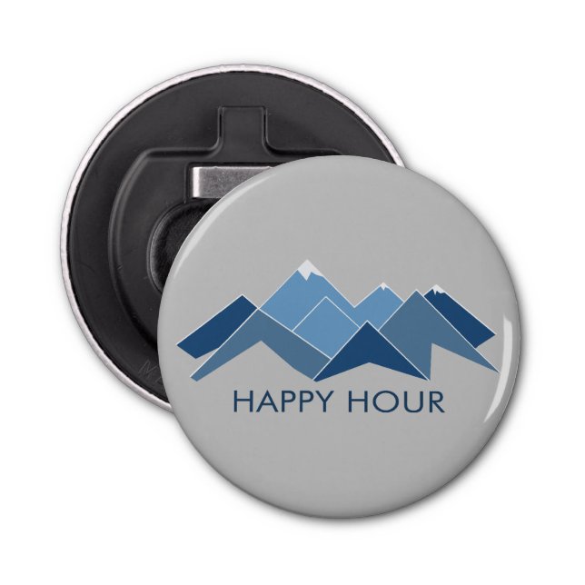 Mountains Happy Hour Bottle Opener (Front)