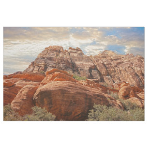 Mountains HDR photo Fabric