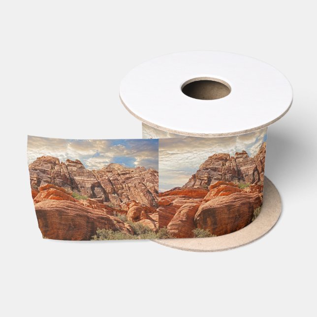 Mountains HDR photo Satin Ribbon (Spool)