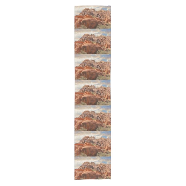 Mountains HDR photo Short Table Runner (Front)