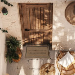 Mountains Hiking Funny Nature Custom Brown Trendy  Doormat<br><div class="desc">Probably out in the mountains! Show your love for hiking or the nature lover in your life with this hilarious doormat. With a simple typography based design and a distressed textured finish, this neutral black and tan mat suits a variety of decor styles. Leave the current quote or customise the...</div>