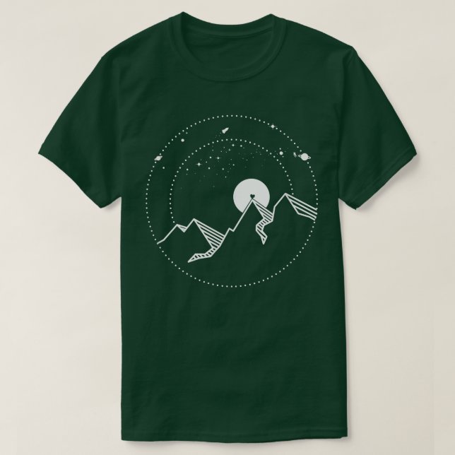 Mountains, hiking, space T-Shirt (Design Front)