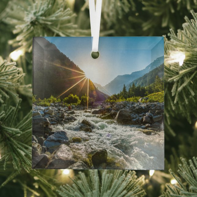 Mountains | Hohe Tauern National Park, Austria Glass Tree Decoration (Insitu)